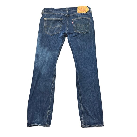 Vintage Levis 501 Mens Original Fit Button-Fly Jeans W30 L30 Blue Denim - Picture 2 of 5